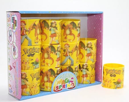 Ayd Pokemon Baskılı Stres Yayı - Sarı Plastik Nostaljik Oyuncak 12'li Seti Alk3984