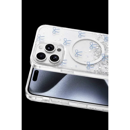 Ayd Onegif Apple İphone 15 Pro Max Misk Simli Magsafe Kapak - Desen 3