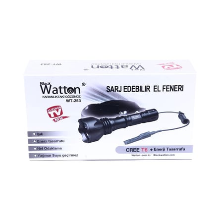 Ayd Orjinal 600 Lümen Tx6 Şarjlı Özel Avcı Feneri  Wt-253