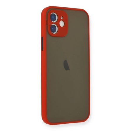 Ayd Apple İphone 12 Mini Kılıf Montreal Silikon Kapak - Kırmızı