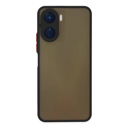 Ayd Vivo Y16 Kılıf Montreal Silikon Kapak - Siyah