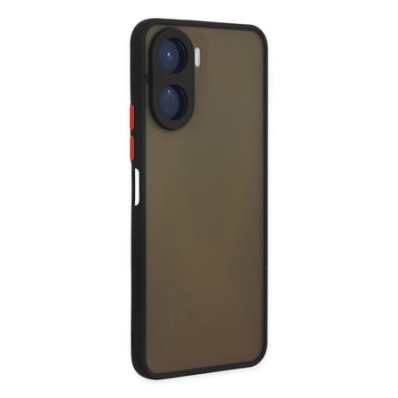 Ayd Vivo Y16 Kılıf Montreal Silikon Kapak - Siyah