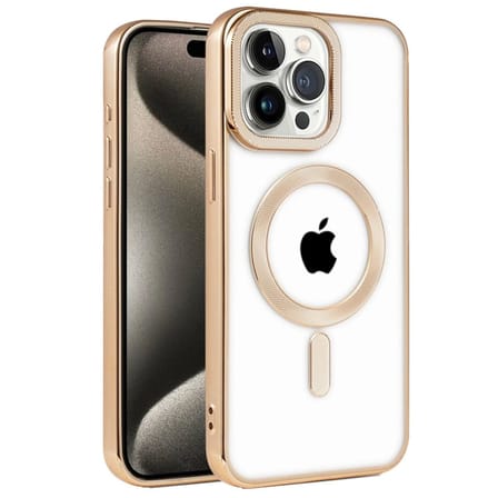 Ayd Apple İphone 14 Pro Kılıf Kronos Magsafe Kapak - Gold