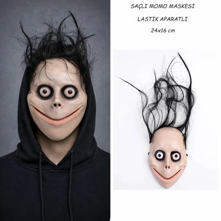 Ayd Saçlı Momo Korku Maskesi 24x16 Cm