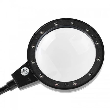 Ayd 12 Led Clipslı Işıklı Büyüteç,işıklı Masa Lambası Çalışma Lambası