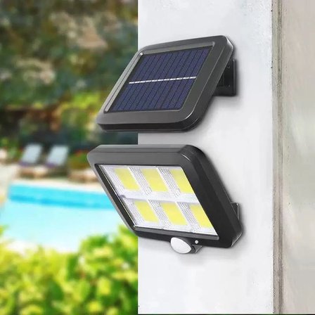 Ayd 120 Cob Led Solar Panelli 3 Modlu Duvar Lambası Uzaktan Kumandalı Mz-302k