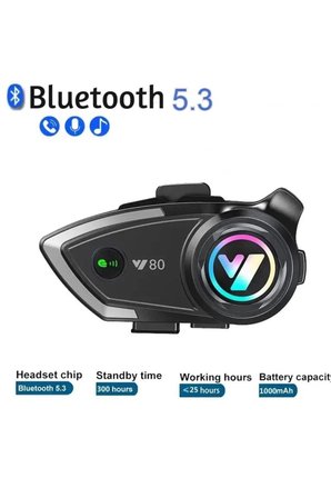 Ayd Y80 Motosiklet Kask Kulaklık Intercom Işıklı Motorsiklet Interkom