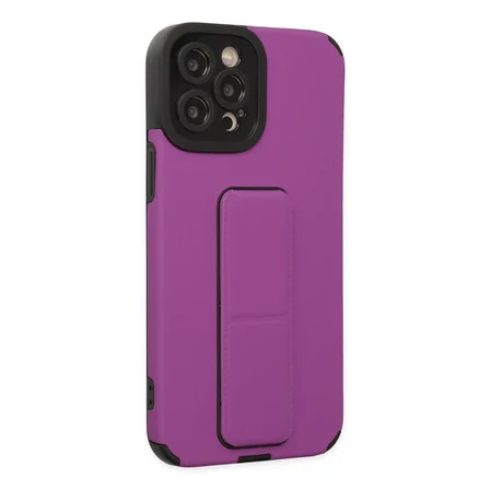 Ayd Apple İphone 12 Pro Max Kılıf Mega Standlı Silikon - Mor