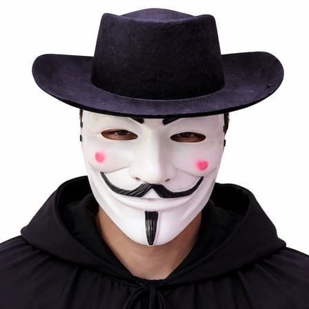 Ayd Vendetta Maske Ve Şapka Seti – Anonim Stil Parti Maskesi