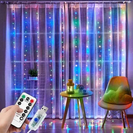 Ayd Tel Perde Led 3*3m 300 Led Rgb