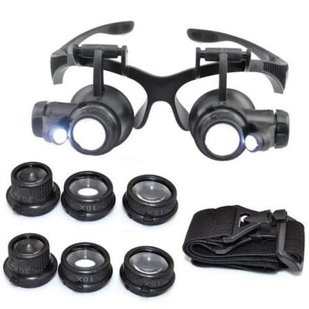 Ayd Gözlük Modeli 10x 15x 20x 25x Lens,2led Işıklı,büyüteç