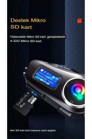 Ayd Q58-max Radyolu 2 Kişi Bağlantılı Bluetooth Kask Kulaklık Ekranlı Fenerli Müzik Ve Telsiz Intercom