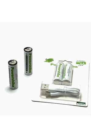 Ayd Şarj Edilebilir Pil Type-c Şarjlı Li-ıon Lityum Kalem Pil 2800mah/1.5v/aa Şarjlı Pil