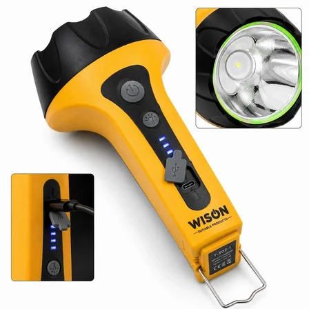 Ayd Wison Ws-2626 8 Watt 12 Saat Aydınlatmalı Type-c Şarjlı Projektör Şarjlı Kambur Fener