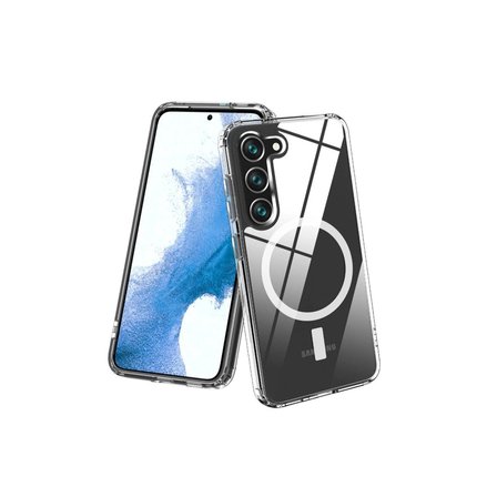 Ayd Samsung Galaxy S23 Plus Kılıf Magneticsafe Şeffaf Silikon - Şeffaf