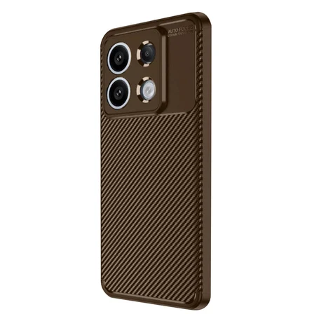 Ayd Xiaomi Redmi Note 13 Pro 4g Kılıf Auto Focus Karbon Kapak - Kahverengi