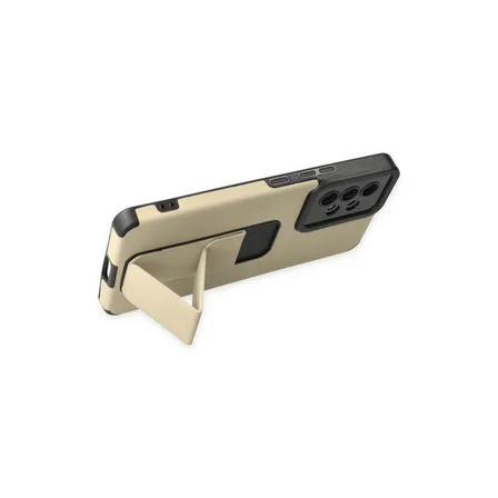Ayd Samsung Galaxy A53 5g Kılıf Mega Standlı Silikon - Gold