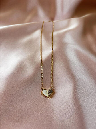 Gold Heart Çelik Kolye