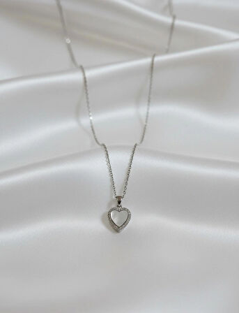 Light of Heart Silver Çelik Kolye
