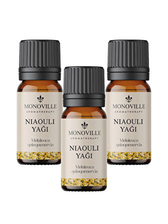 Niaouli Uçucu Yağı 3'lü Set %100 Saf ve Doğal (Niaouli Essantial Oil) 3x10 ml