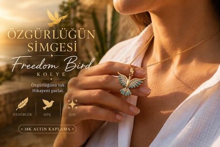 Gold Renk Bayan Kolye, Turkuaz Taşlı Kuş Kolye, Çelik Gümüş Renk Seçenekli Zincir, Zirkon Taşlı Kadın Kolye Modelleri 