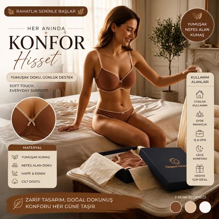 Kahverengi Fitilli Sütyen Külot Takımı, Dolgulu Görünümlü Günlük Kadın İç Giyim, Minimalist İki Parça Lingerie Set