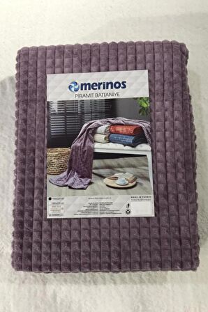 Merinos Çift Kişilik Battaniye Piramit Soft Renkler