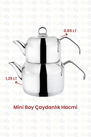 Kahramanlar Delux 4 Parça Çaydanlık Takımı - Mini Boy Platin