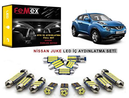 Nissan Juke LED İç Aydınlatma Ampul Seti FEMEX Parlak Beyaz