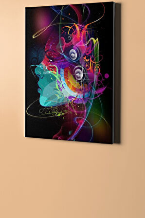 Sayılarla Boyama Seti Kasnaklı Renkli Kadın 6 60 X 75 Cm