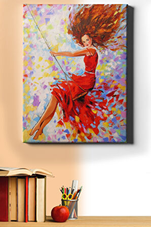 Sayılarla Boyama Seti Kasnaklı Renkli Salıncak 60 X 75 Cm