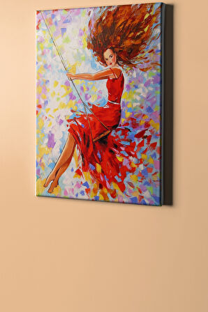 Sayılarla Boyama Seti Kasnaklı Renkli Salıncak 60 X 75 Cm