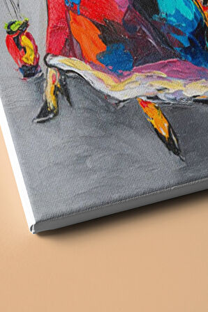 Sayılarla Boyama Seti Kasnaklı Renkli Kadın 7 60 X 75 Cm