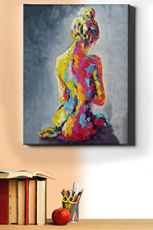 Sayılarla Boyama Seti Kasnaklı Renkli Kadın 8 60 X 75 Cm