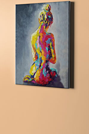 Sayılarla Boyama Seti Kasnaklı Renkli Kadın 8 60 X 75 Cm