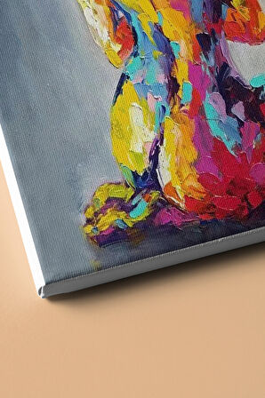 Sayılarla Boyama Seti Kasnaklı Renkli Kadın 8 60 X 75 Cm