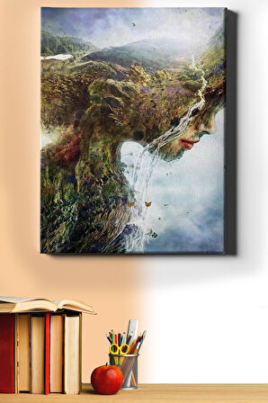 Sayılarla Boyama Seti Kasnaklı Kadının Tabiatı 60 X 75 Cm