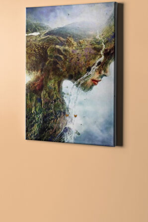 Sayılarla Boyama Seti Kasnaklı Kadının Tabiatı 60 X 75 Cm