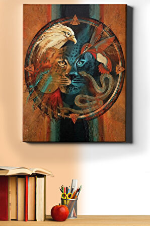 Sayılarla Boyama Seti Kasnaklı Erk Hayvanları 40 X 50 Cm