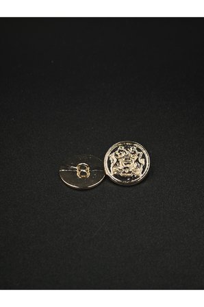 Kararma Yapmayan Ekstra Parlak Askı Kaplama Armalı Metal Blazer Düğme Free Sarı 32 Boy 20 Mm/6 Adet