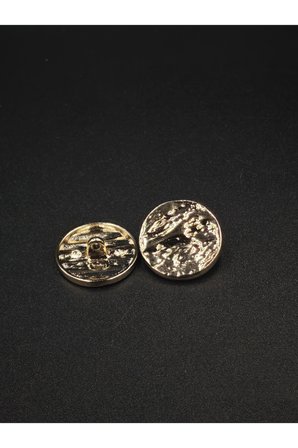 Kararma Yapmayan Ekstra Parlak Askı Kaplama Kırışık Metal Blazer Düğme Free Sarı 36Boy 23Mm/6 Adet