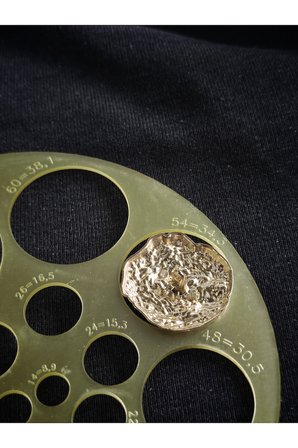 Premium Krater Taşı Görünümlü Metal Gold Düğme - 4 adet 34 mm 54 mm