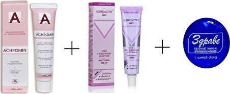 Achromin 45ml + Achroactive 45ml + Krem Zdrave Klasik 30gr - 3 Ürün Bir Arada