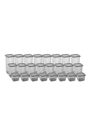 24'Lü 3 Boy Kavanoz Seti & Saklama Kabı & Erzak Kabı 8X650/1300/1900 Ml (40 Lı Etiket Hediyeli)