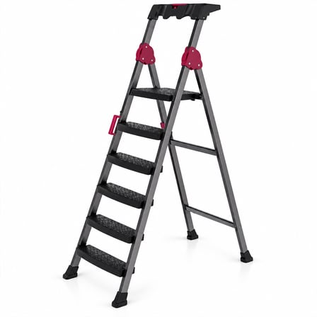 Basamaklı Metal Merdiven 5+1 150 Kg