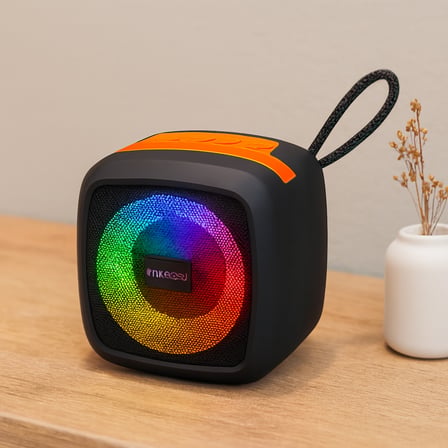 Kablosuz Taşınabilir Bluetooth Hoparlör (Işıklı, Usb/Tf, 1200Mah)