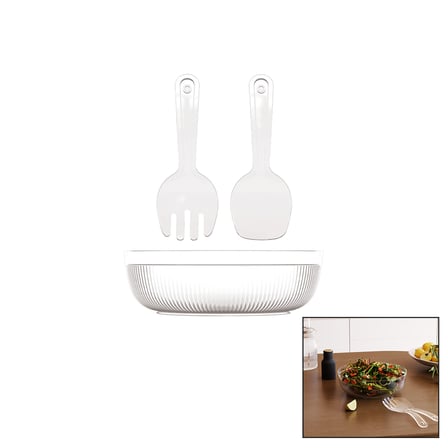 3 Parça 4000 Ml Salata Seti - Mika & Kristal Plastik
