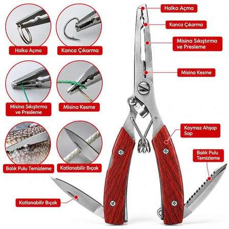 Sn-38921 Çok Fonksiyonlu Balıkçı Pensesi