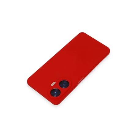 Realme C55 Kılıf Nano Içi Kadife Silikon - Kırmızı