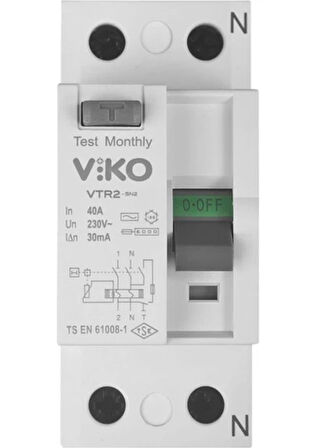 Viko Kaçak Akım Koruma Rölesi 2X40A 30MA